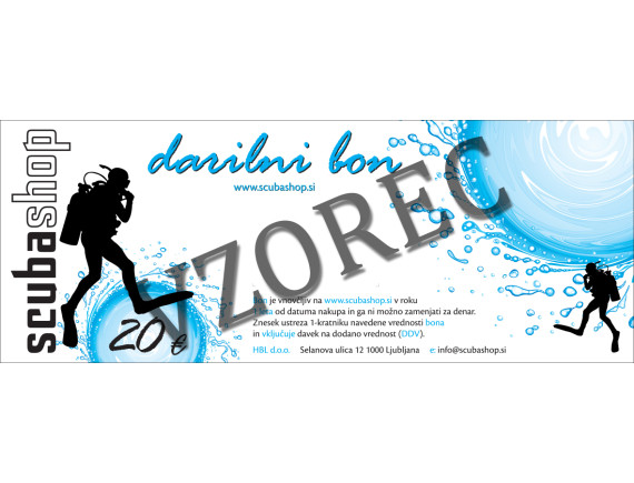 Darilni bon v vrednosti 20,00 €
