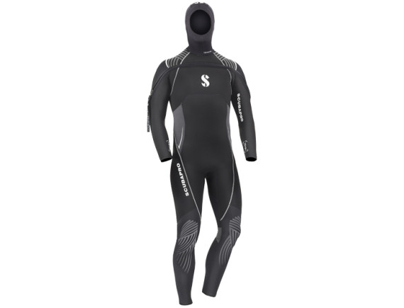Potapljaška mokra obleka Scubapro Definition Front Zip s kapuco 7 mm - moška